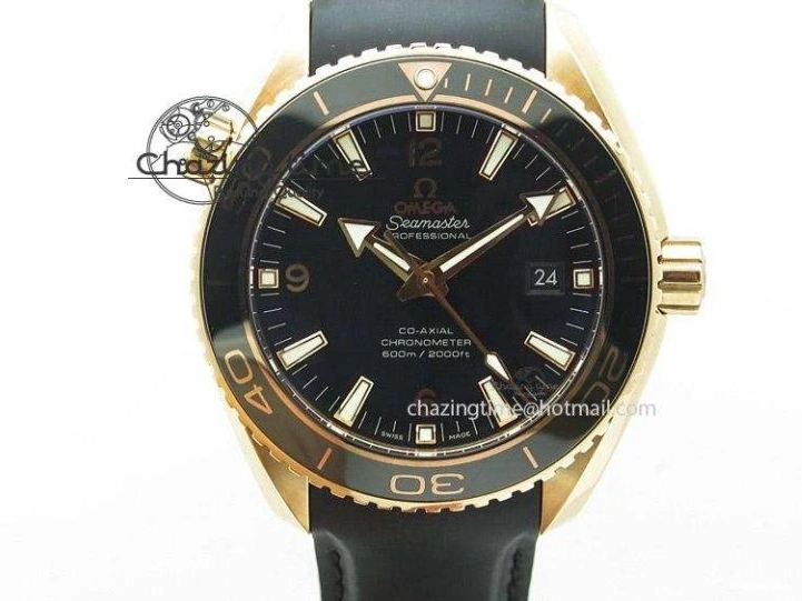 0131 Planet Ocean Master Chrono 45mm SS OM 1:1 Best Edition Black Dial Orange 12 On Rubber Strap A Durable 8169